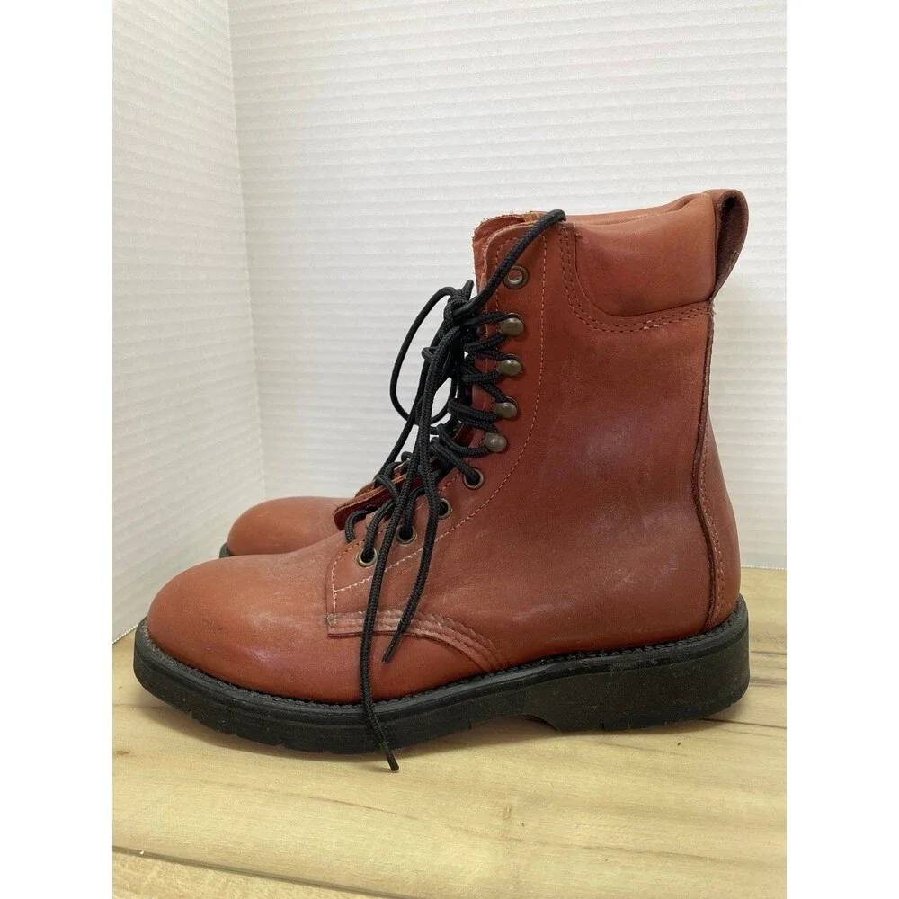 Work America lace up 8” logger work boot 7D